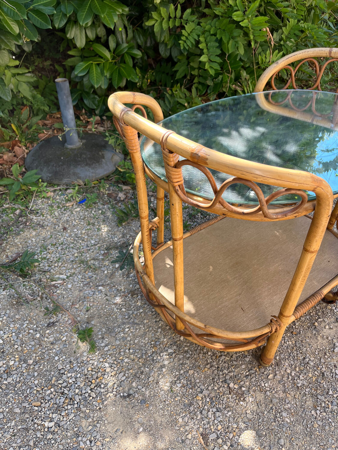 Rattan trolley