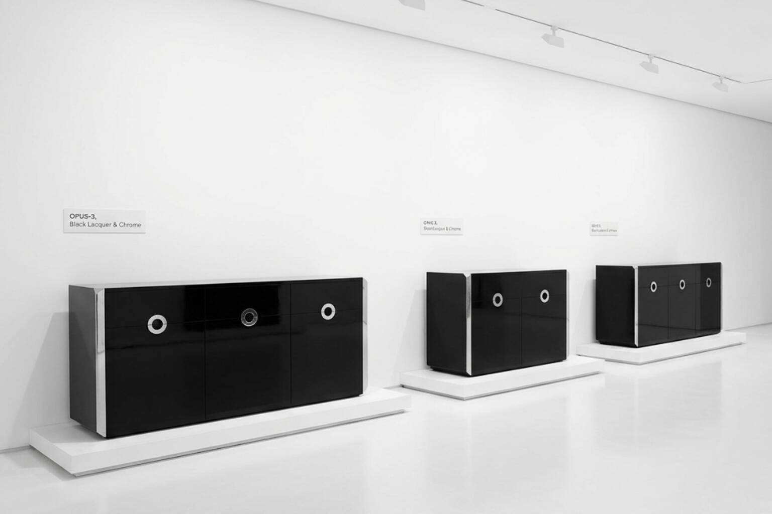 lotto di 3 Credenze "Alveo" di Willy Rizzo per Mario Sabot – Design Anni '7