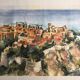 Lithograph Monaco the Palace signed Jean-Marie Simon 20th century