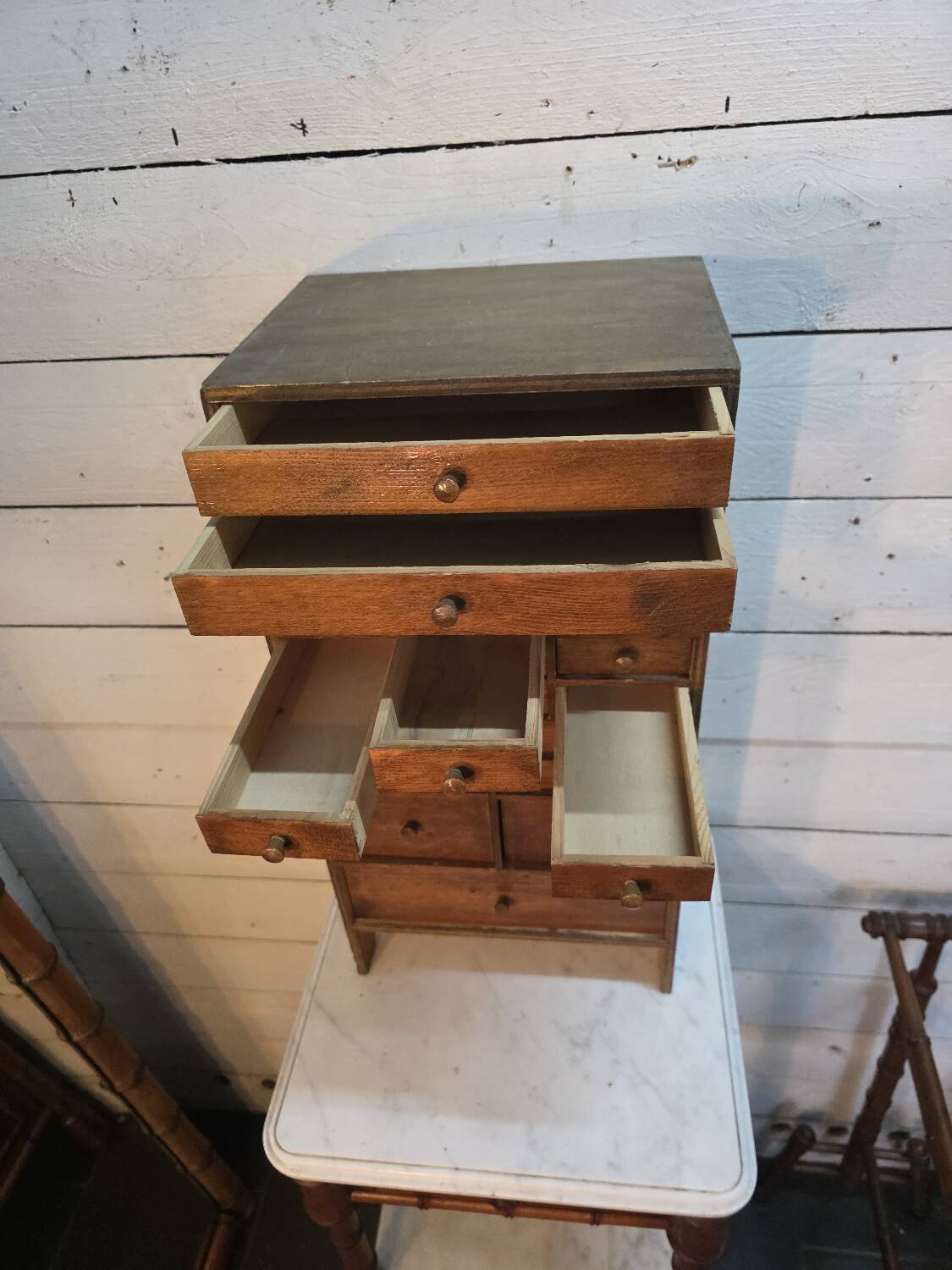 Watchmaker's workshop cabinet with drawers
