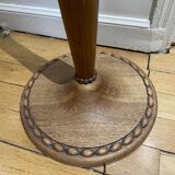 carved wooden floor lamp from the 40s