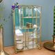 Vitrine vintage en verre et laiton