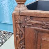Antique solid teak flower pot