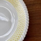 Yellow “FB 37” plates and dish