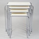 White Kovona nest tables - 1950s Czechia
