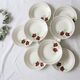 Set of 9 Salins hollow plates, Ninon pattern, French vintage, authentic, rare, countryside