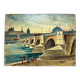 Vue de Lyon, huile sur panneau, 20e siècle, signé Granjon.