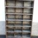 Shelf with metal lockers