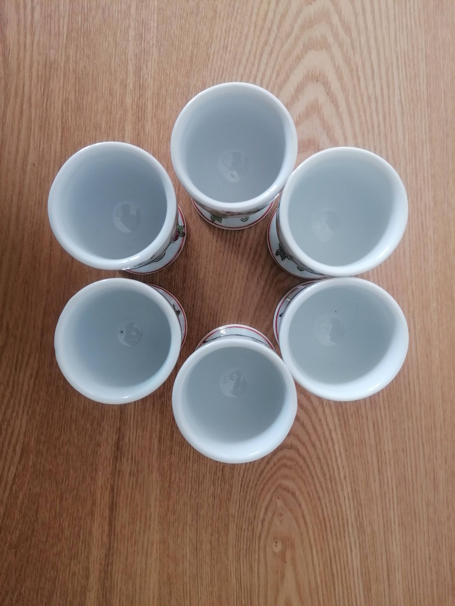 6 coquetiers chinois peint à la main