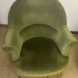 Pair of green toad armchairs