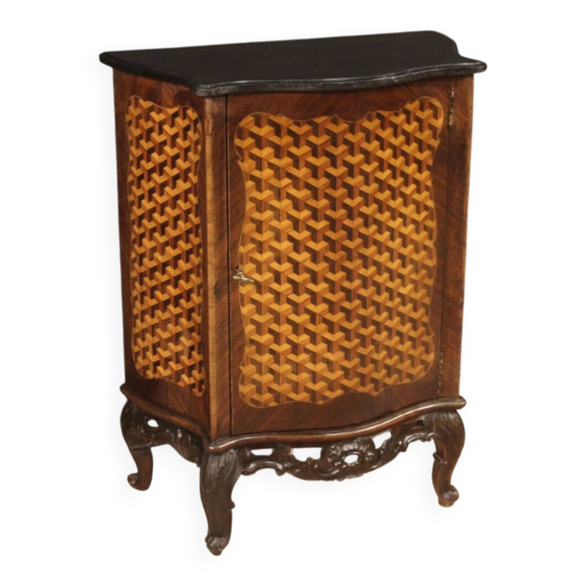 Small French inlaid sideboard from the 20th century