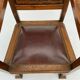 Pair of armchairs trone XIX eme neo gothic sculpts leather seat