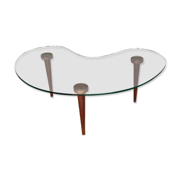 Table basse en verre en forme de rein ?