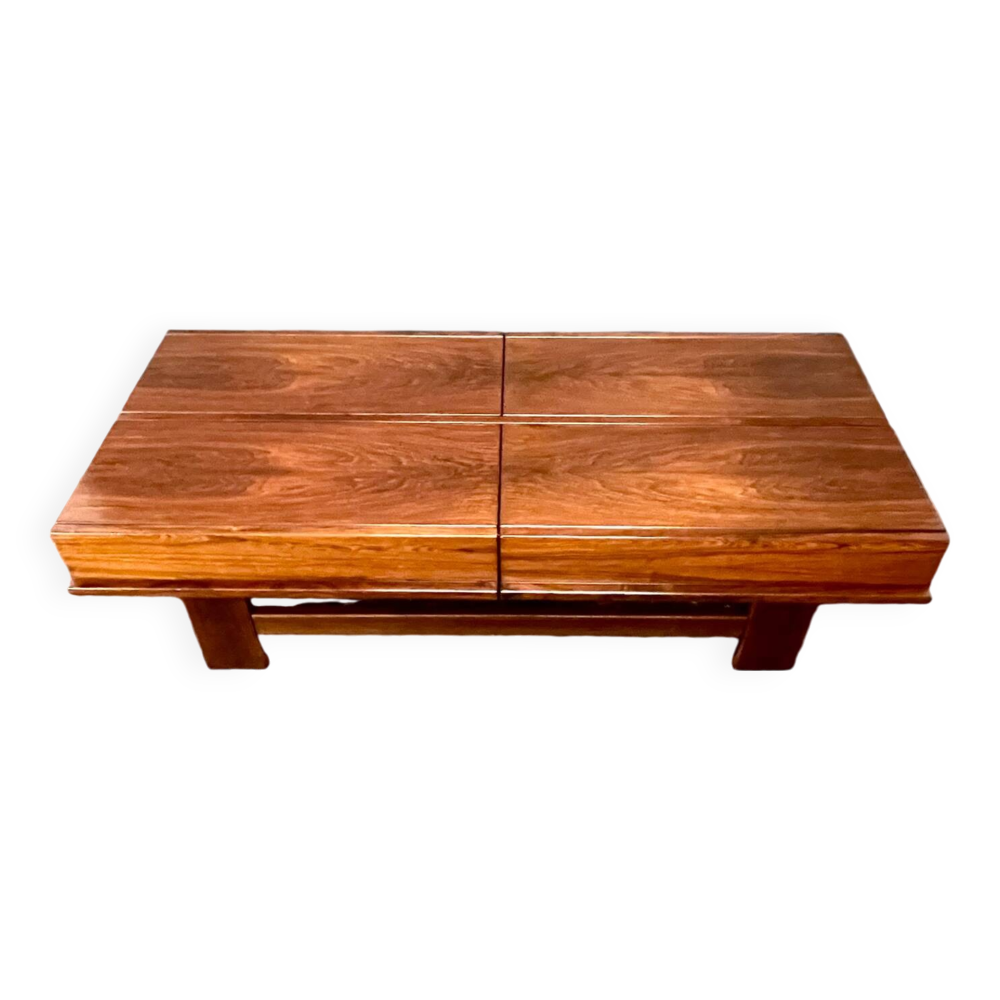 Michelucci Giovanni coffee table, Italian design, rosewood