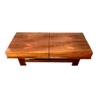 Michelucci Giovanni coffee table, Italian design, rosewood