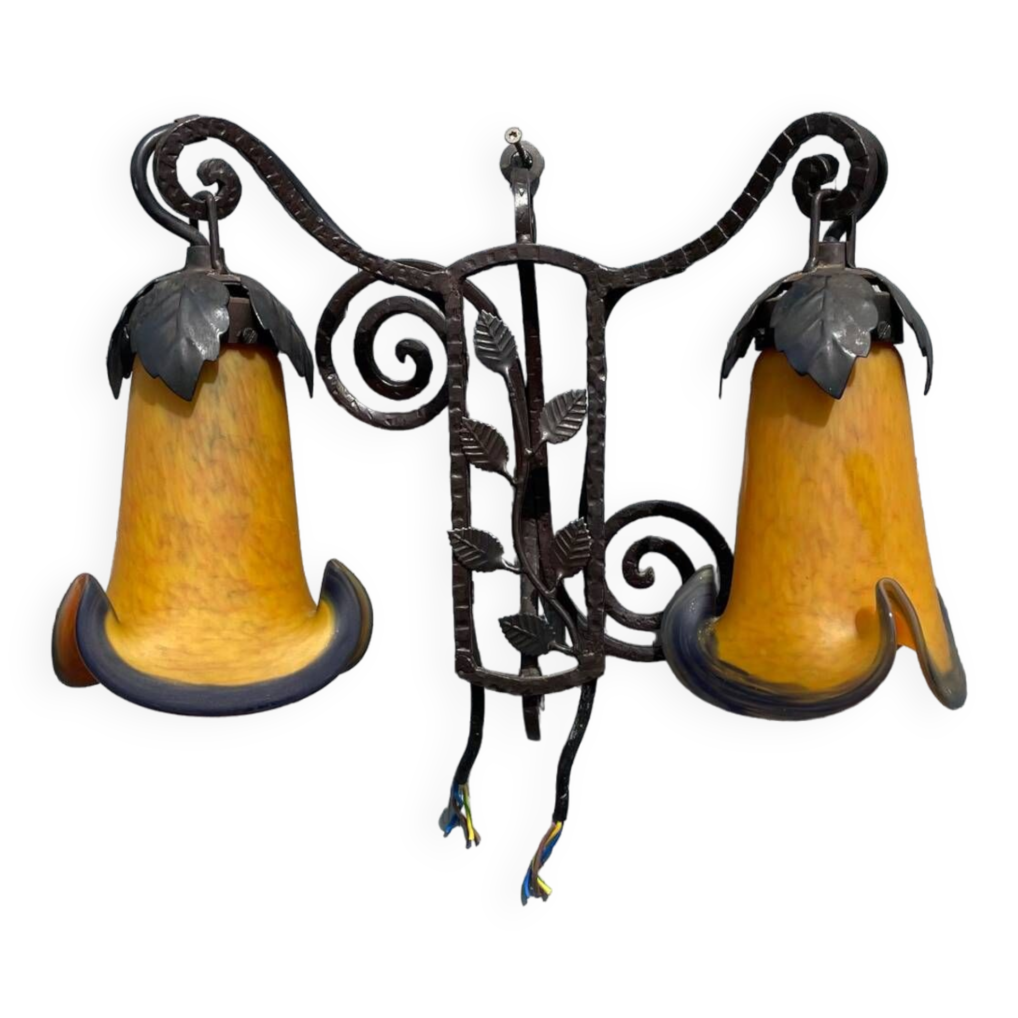 Applique vigne en fer forgé art nouveau