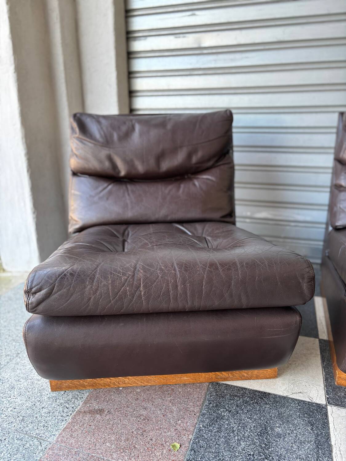 Chauffeuse cuir Roche Bobois