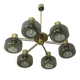 Large brass and glass chandelier by Hans-Agne Jakobsson, Sweden 1960s