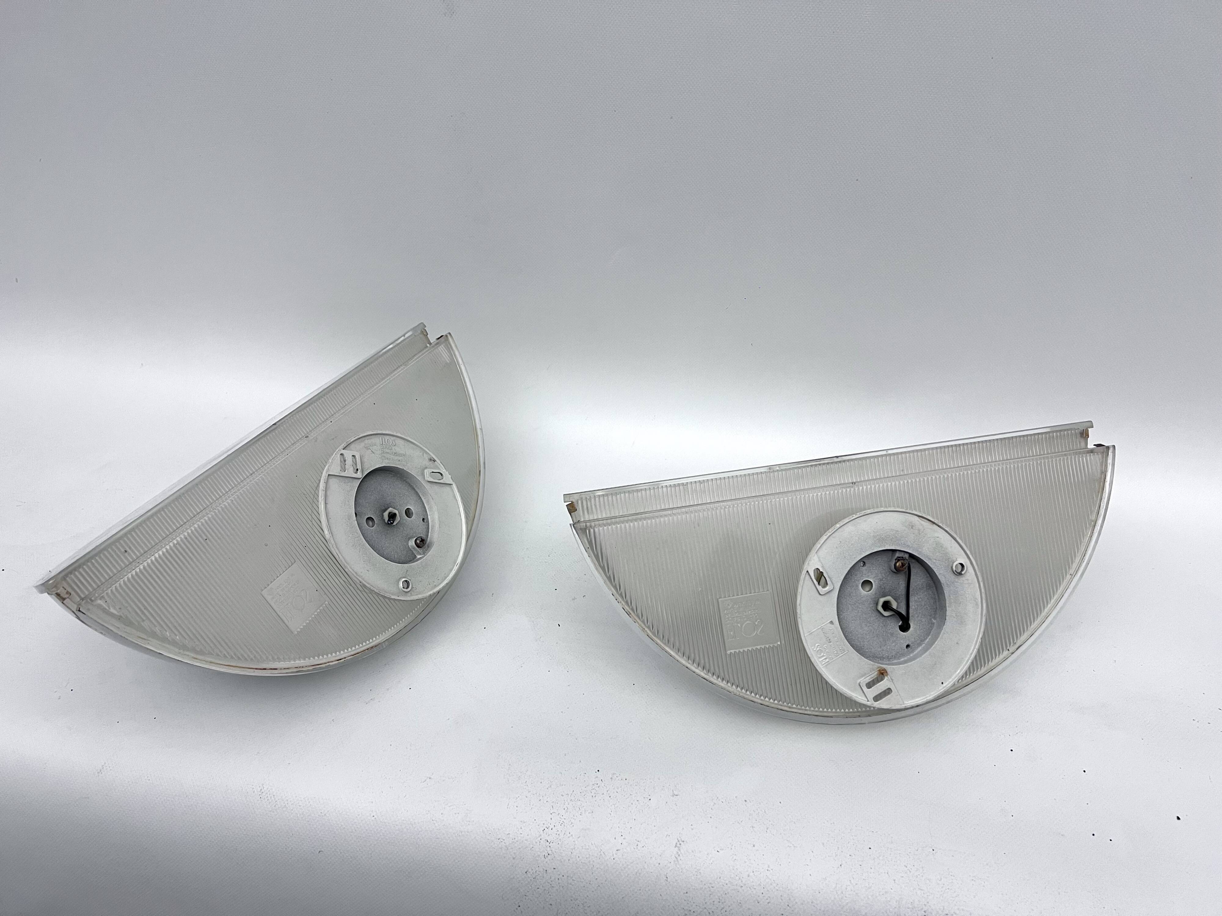 Flos, vintage set of two Quarto sconces by Afra e Tobia Scarpa. Italy 1970s