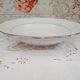 Plat rond creux grand modèle en porcelaine Kronester Bavaria blanche et liseré argenté