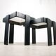 Tables gigognes vintage par Gianfranco Frattini, ensemble de 2
