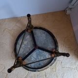 Table basse en marbre et laiton