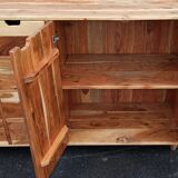 Wooden dresser with 8 drawers and 2 doors