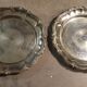 4 carved silver metal coasters