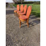 4 vintage rattan chairs