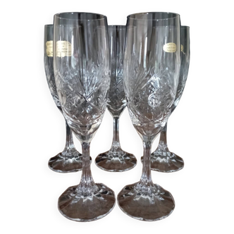 Klein crystal champagne flutes