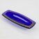 Cobalt blue glass cup gilded relief decoration, rectangular, 1960