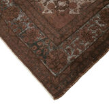 Hand-Knotted Hi-Low Pile Oriental 1980s 204 cm x 335 cm Brown Carpet