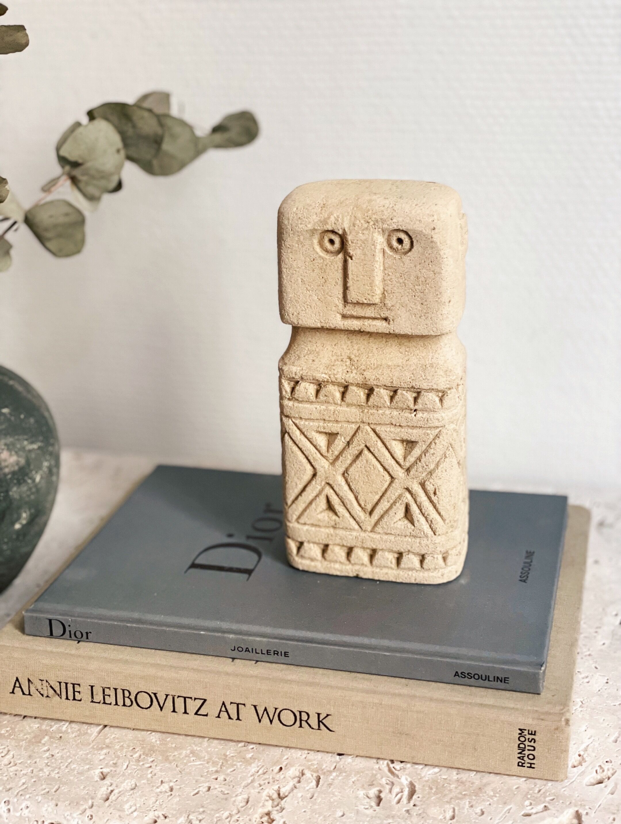 minimalist stone faces