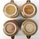 Vintage enameled ceramic mugs - Set of 4