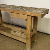 Old wooden craft workbench