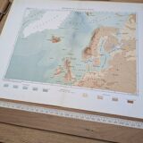 The North Atlantic, original map printed in 1879.