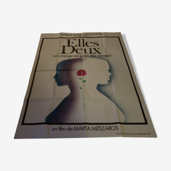 Affiche de cinéma - film "Elles deux" de márta mészá avec marina vladi lili monori
