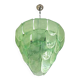 Chandelier en verre de Murano "Pétales" vert moderne contemporain par Simoeng