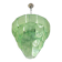 Chandelier en verre de Murano "Pétales" vert moderne contemporain par Simoeng