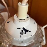 2 baladeuses suspensions en verre moulé vintage