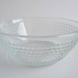 Glass candy bowl, sugar bowl, by Adolf Matura for Libochovice glass factory, 1970's.