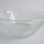 Glass candy bowl, sugar bowl, by Adolf Matura for Libochovice glass factory, 1970's.
