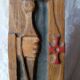 Bas-relief sculpture of Saint Roch and his dog - 20th Century Folk Art