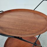Scandinavian teak and metal dessert by Paul Nagel, Made in sweden 60s