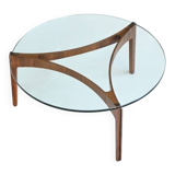 Sven Ellekaer sculptural coffee table rosewood Linneberg Denmark 1962