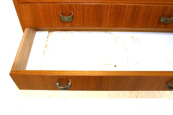 Commode scandinave en teck et en hêtre, Suède, 1960