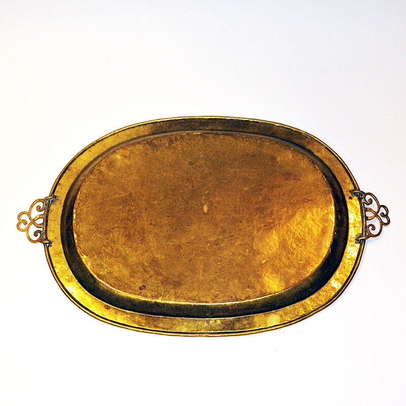 Brass tray with handles by Erickson 1930s Sweden