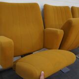 Set of 3 vintage cinema chairs