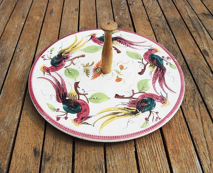 Old Italian Cheese Board Bird Decor