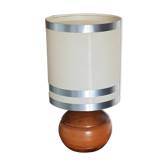 Ball  wooden base lamp 1970